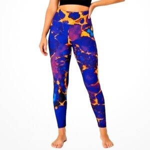 Womens Yoga Athletic Leggings Agstract Apparel Large Eco-friendly Crystal Lava